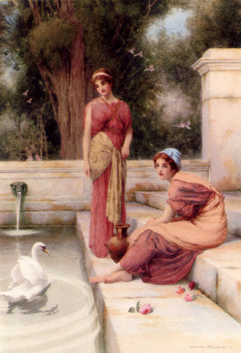 Two Classical Maidens And A Swan (478x700, 142Kb)