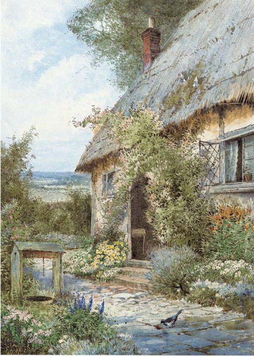 At the cottage door (499x700, 154Kb)