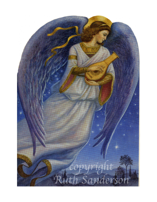 CA109_Angel with lute (544x700, 359Kb)