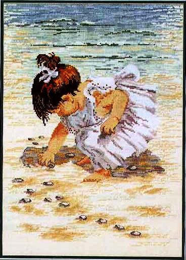 Janlynn 029-0019 Collecting Shells (368x513, 50Kb)