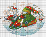  Dimensions 08828 - Playful snowmen ornaments-1 (700x566, 514Kb)