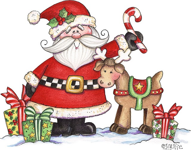 Santa_and_Deer (640x503, 108Kb)