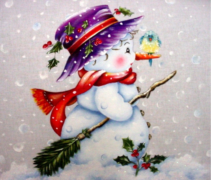 Boneco de neve BLOG MONICA PINTANDO COM ARTE-713773 (700x597, 326Kb)