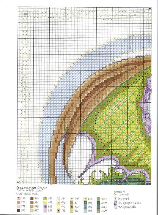 Схема вышивки крестом дракон