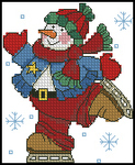  Holiday Treats Skating Snowman (138x168, 35Kb)
