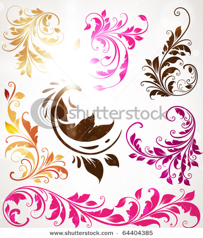 stock-vector-vintage-colorful-design-elements-set-for-retro-design-with-leafs-and-flowers-64404385 (401x470, 116Kb)