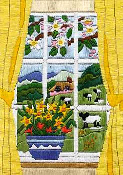 spring in the window long stitch kit AL78505 (491x700, 54Kb)