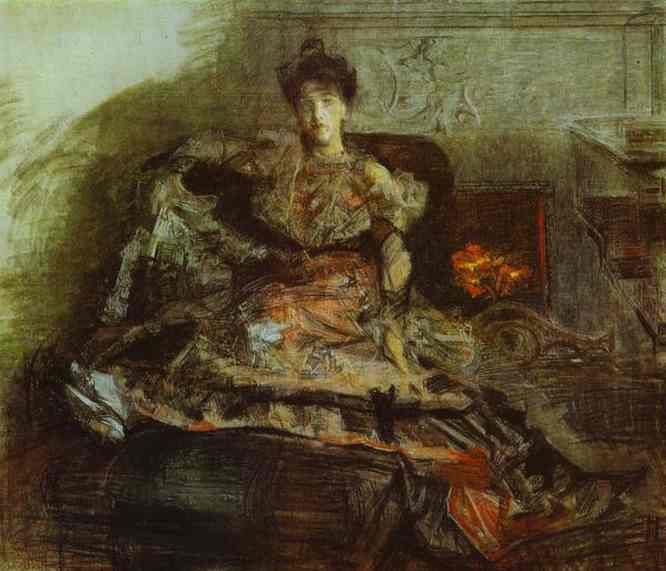 vrubel64After the Concert. Portrait of Nadezhda Zabela-Vrubel. 1905. Pastel, charcoal on canvas. The Tretyakov Gallery, Moscow, Russia. (666x571, 31Kb)
