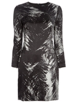  Black silk blend feather print dress from McQ by Alexander McQueen (525x700, 195Kb)