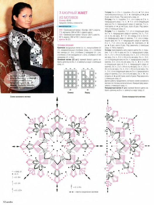Жилет крючком для женщин схемы из квадратов