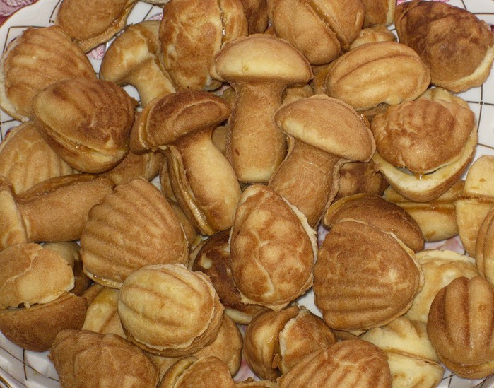 Печенье Грибочки Шампиньоны. Рецепты в форме и без формы песочного печенья
