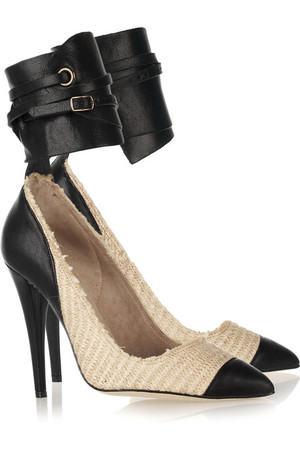 Isabel Marant Gava Raffia And Leather Pumps (300x450, 26Kb)