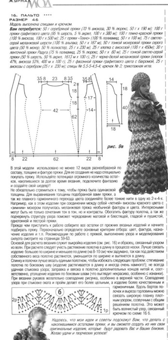 Пальто крючком схемы с описанием Пальто спицами и берет крючком. Обсуждение на LiveInternet - Российский Сервис О