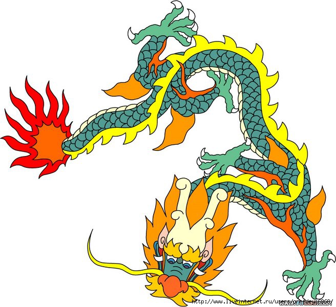 Китайский дракон картинки нарисованные