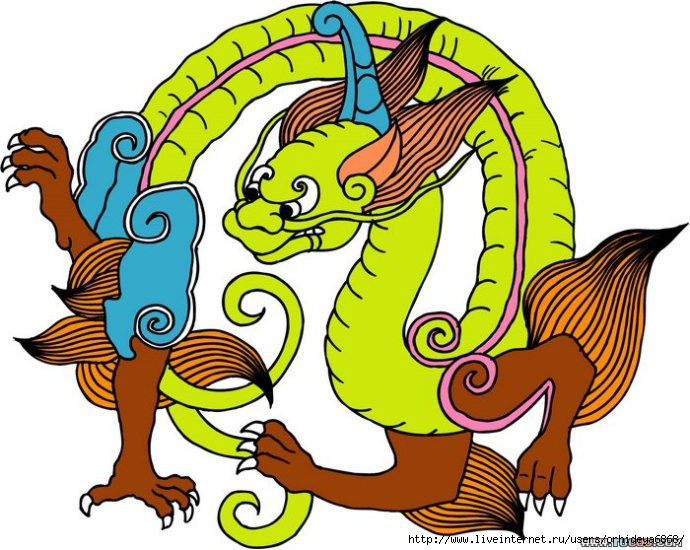 Китайский дракон картинки нарисованные
