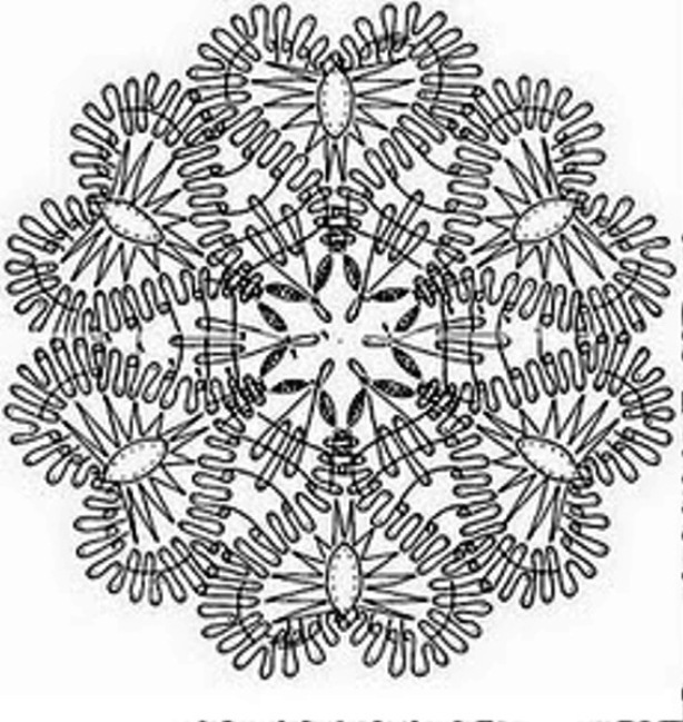 50 new bobbin lace patterns_heart doily (614x649, 151Kb)