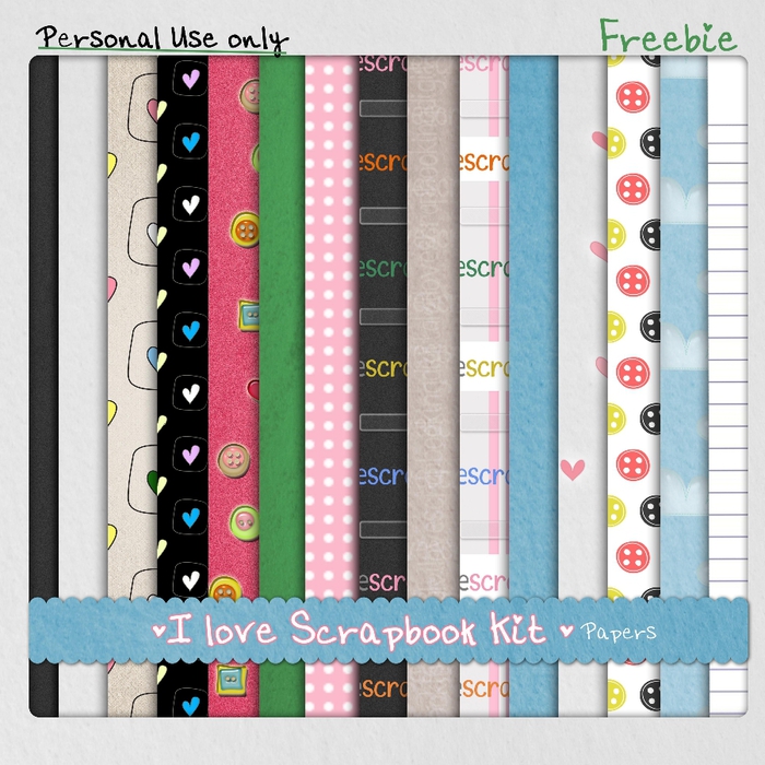 preview kit i love scrapbook so papers (700x700, 351Kb)