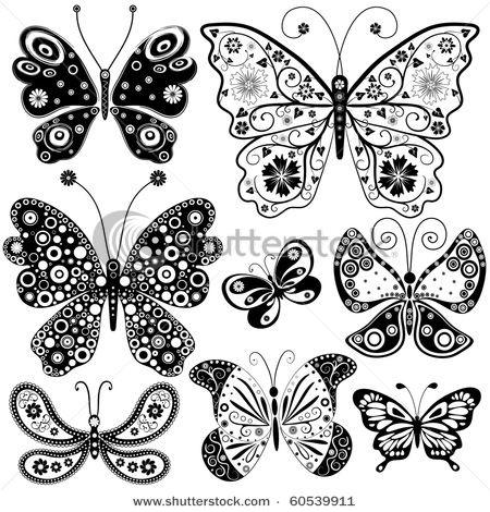 stock-vector-collection-black-and-white-butterflies-for-design-isolated-on-white-vector-60539911 (450x470, 103Kb)