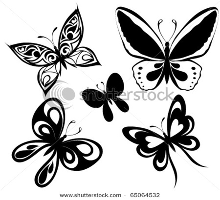 stock-vector-set-black-white-butterflies-of-a-tattoo-65064532 (450x410, 49Kb)
