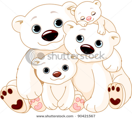 stock-vector-illustrationn-of-big-polar-bear-family-90421567 (450x407, 69Kb)