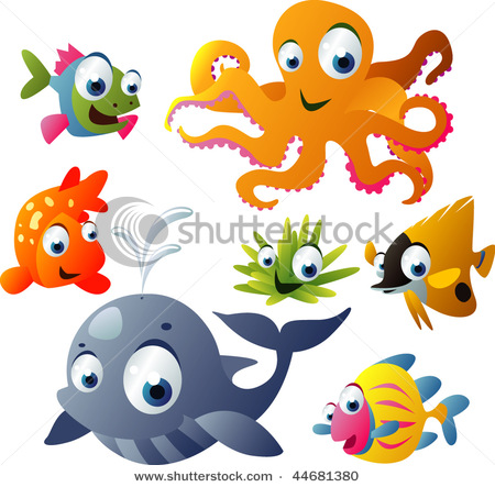 stock-vector--sea-life-vector-set-44681380 (450x443, 85Kb)