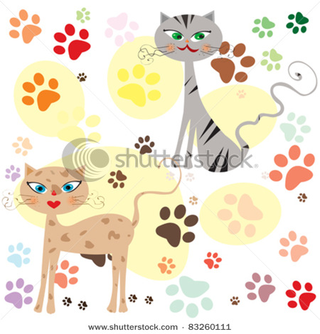 stock-vector-funny-cats-over-colored-paws-background-vector-83260111 (450x470, 69Kb)