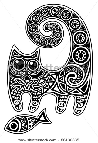 stock-vector-decorative-ornamental-cat-with-fish-86130835 (323x470, 60Kb)