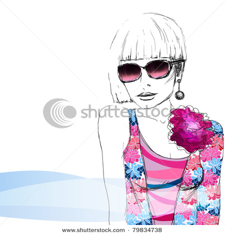 stock-vector-hand-drawn-modern-summer-lady-with-sunglasses-79834738 (450x470, 68Kb)