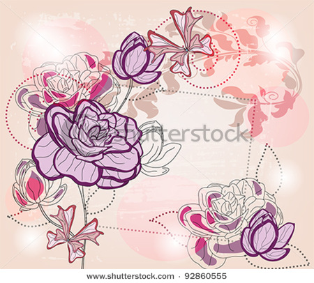 stock-vector-eps-vector-artistic-composition-with-roses-butterflies-and-space-for-text-layers-separated-92860555 (450x406, 91Kb)