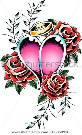 stock-vector-gothic-heart-and-rose-80850916 (286x470, 75Kb)