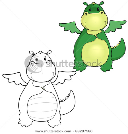 stock-vector-vector-contour-toy-dragon-coloring-with-color-version-88287580 (450x470, 46Kb)