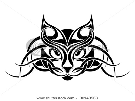 stock-vector-cat-tribal-tattoo-design-30149563 (450x338, 32Kb)