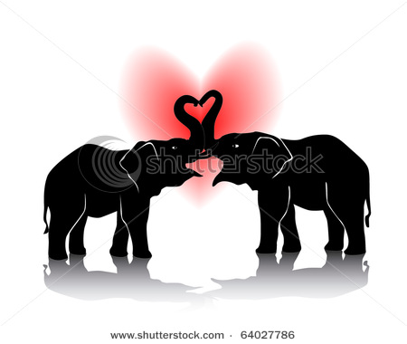 stock-vector-black-silhouette-of-kissing-elephants-on-a-white-background-64027786 (450x380, 29Kb)