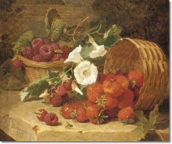 eloise-harriet-stannard-still-life-strawberries-raspberries-1882-approximate-original-size-11x13 (600x504, 75Kb)