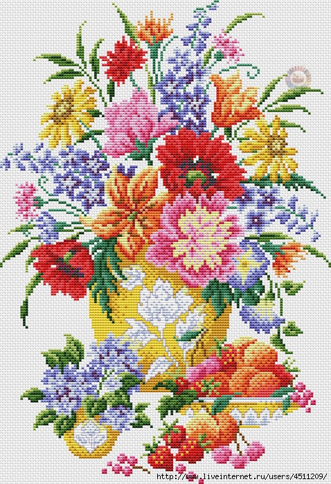 Flowers and Fruits (478x700, 446Kb)