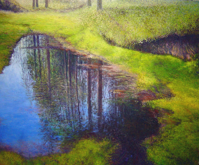 Mirror in Forest 120x145cm (700x581, 619Kb)