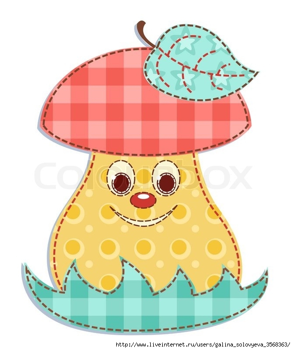 4289541-cartoon-patchwork-mushroom-1 (585x700, 178Kb)