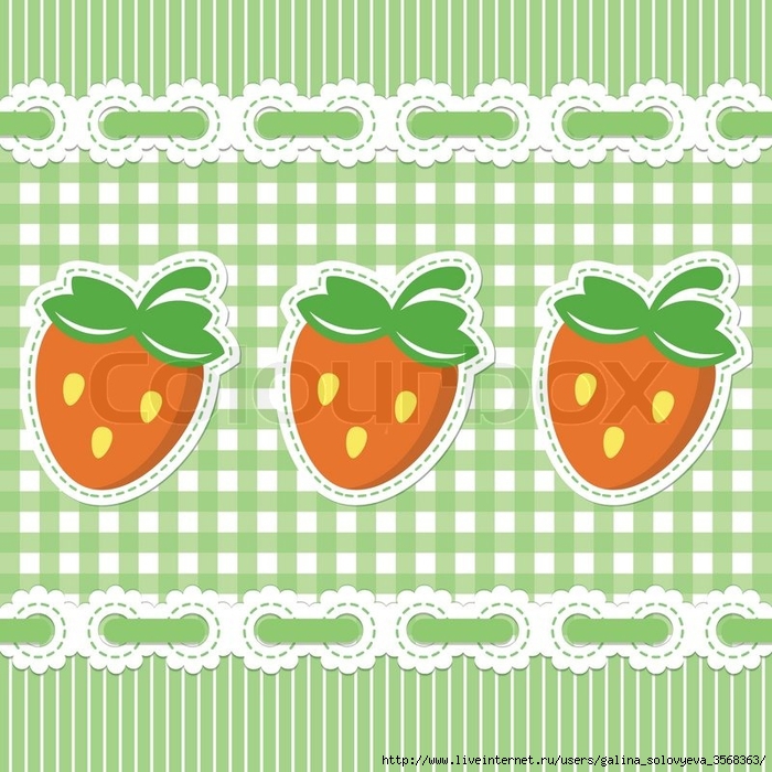 5634802-green-checked-pattern-with-strawberry (700x700, 338Kb)