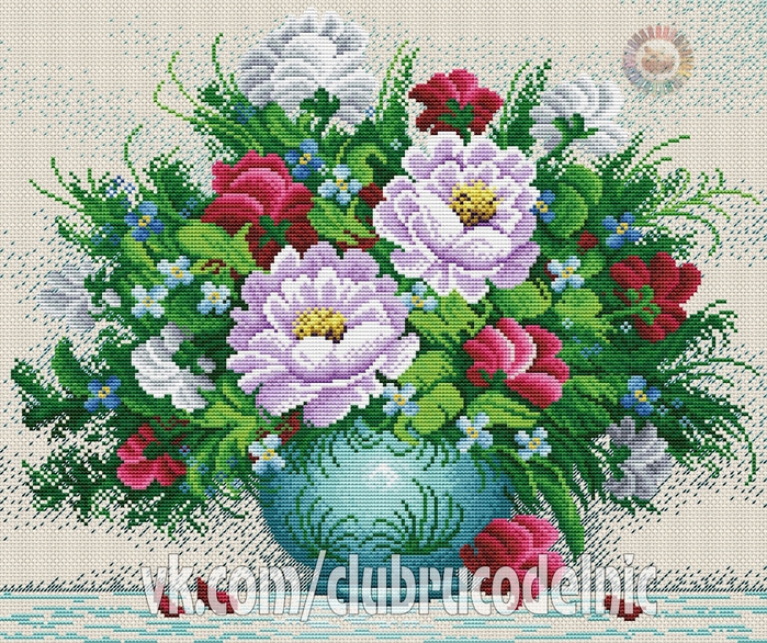 Purple and Red Peonies (700x586, 480Kb)