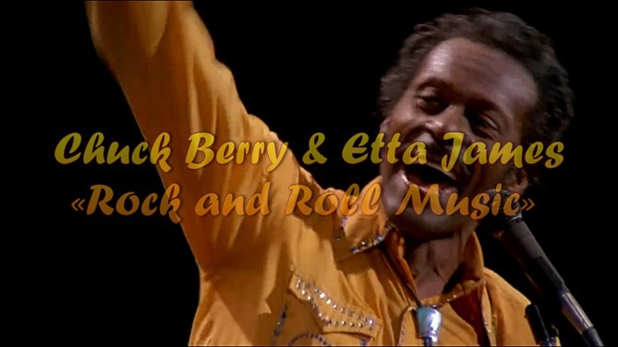 Chuck Berry & Etta James Rock and Roll Music (1986, live) (700x392, 61Kb)