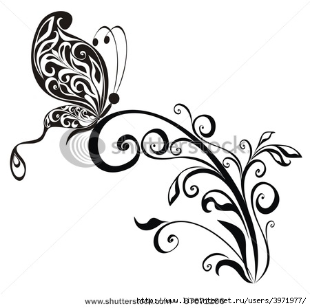 stock-vector-decorative-vector-ornament-vector-floral-ornament-with-butterfly-element-for-design-67071166 (450x448, 84Kb)