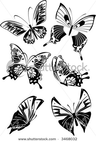 stock-vector-set-of-monochrome-butterflies-vector-3468032 (321x470, 54Kb)