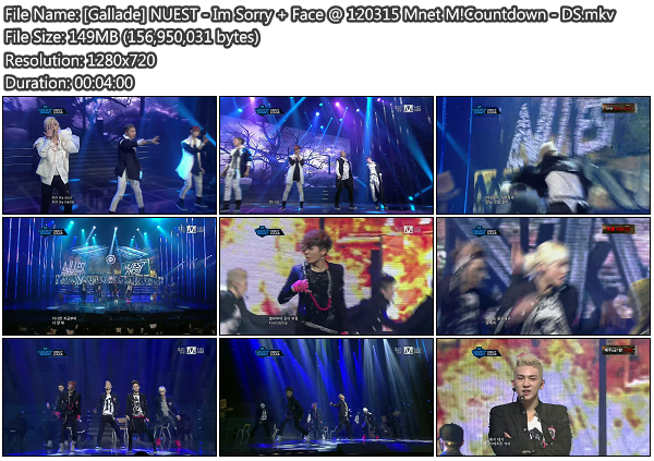 NUEST - Im Sorry + Face @ 120315 Mnet M!Countdown - DS (600x423, 392Kb)