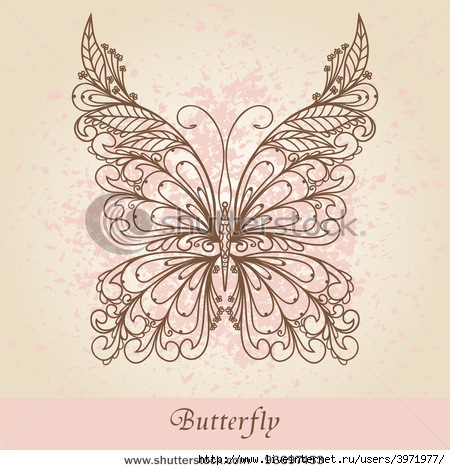 stock-photo-hand-drawn-ornate-butterfly-raster-96697453 (450x470, 155Kb)