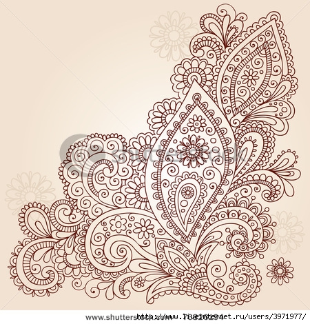 stock-vector-hand-drawn-abstract-henna-mehndi-abstract-flowers-and-paisley-shaped-doodle-vector-illustration-76826194 (450x470, 225Kb)