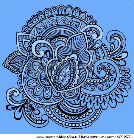 stock-vector-hand-drawn-intricate-mehndi-henna-tattoo-paisley-doodle-vector-illustration-on-blue-background-51156583 (450x470, 243Kb)
