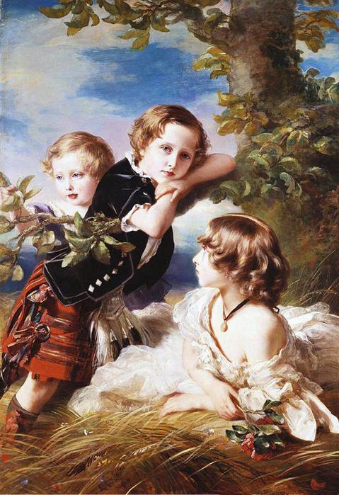 Princess Louise with Prince Arthur and Prince Leopold ,1856,by Franz Xaver Winterhalter (479x700, 77Kb)