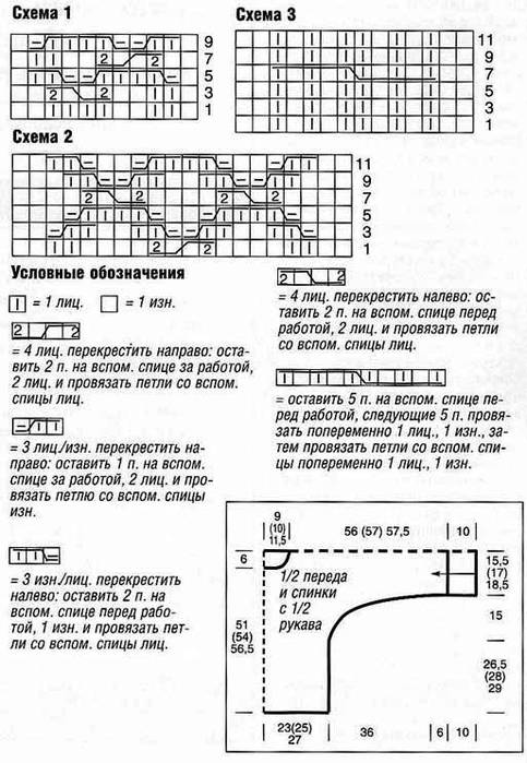 Свитер паутинка схема