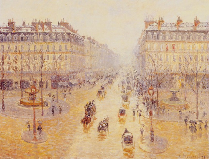 Оперный проезд в Париже (эффект снега, утро). 1898 (700x534, 111Kb)