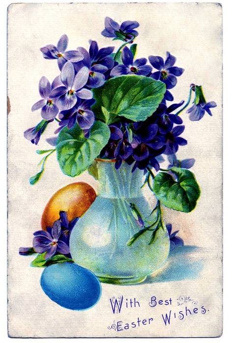 easter violets vintage image--graphicsfairy003 (473x700, 307Kb)